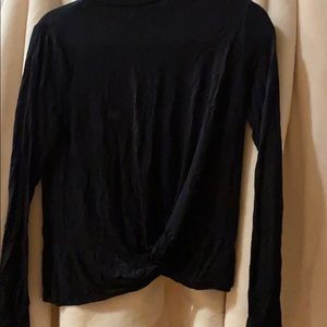 High neck long sleeve.